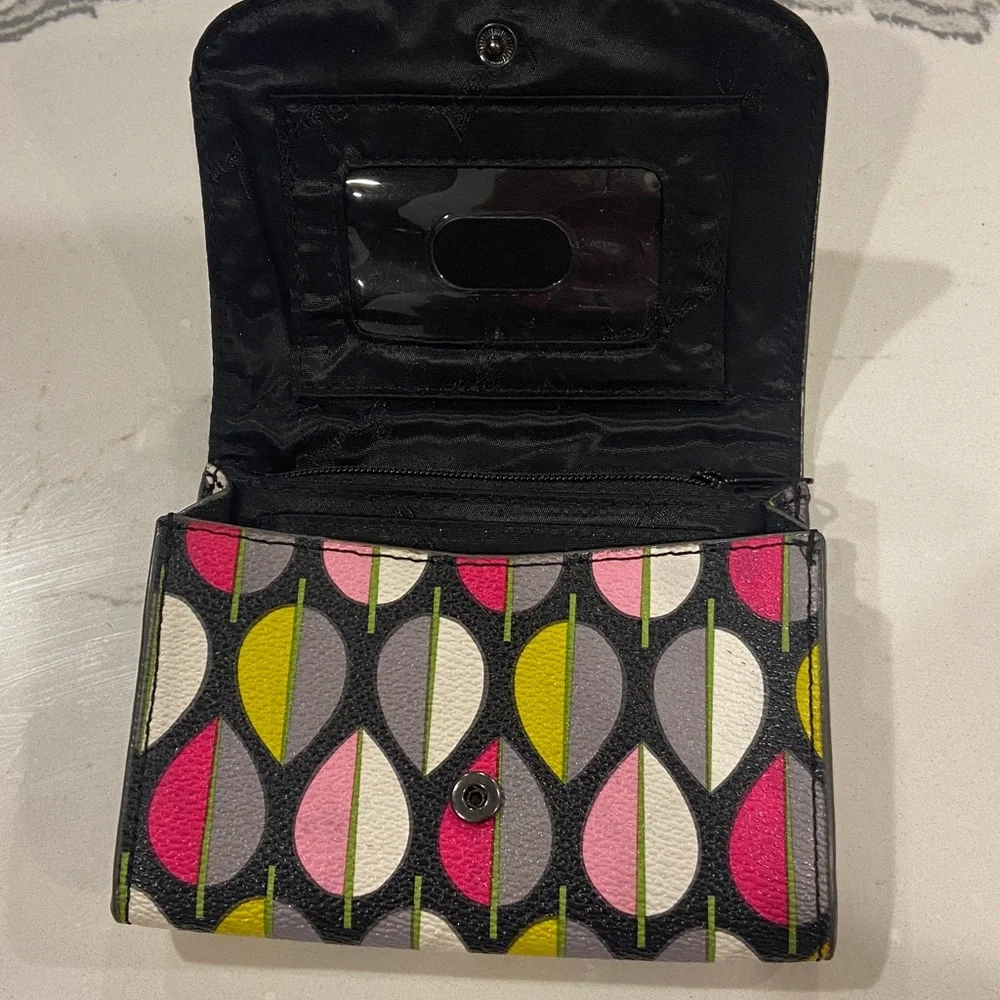 Vera Bradley Small Trifold Wallet Retired "Moon Drops" Pattern - Picture 3 of 4
